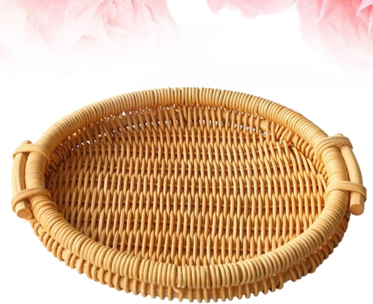 Rattan Bread Basket for Snacks and Dried Fruit Serving