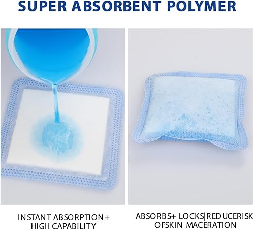 Miniatura 4 de Almohadillas superabsorbentes no adhesivas para heridas de 4 x 4 pulgadas, vendaje ultra absorbente para el cuidado de heridas, drenaje, úlceras por