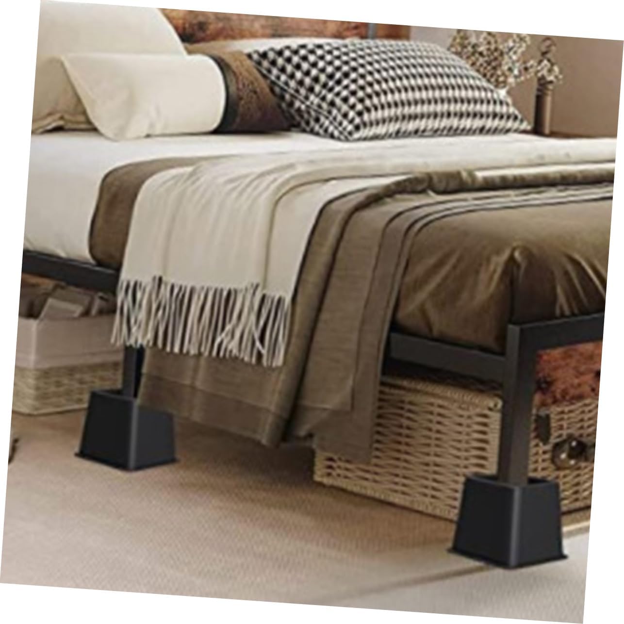 Ciieeo 4pcs Furniture Leg Pads Bed Risers for Sofas Couches Beds Table Leg Risers Material Blocks for Furniture Home Elevators