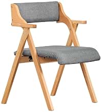 SoBuy Silla Plegable de Madera con Cojín Silla de Comedor y Cocina Plegable y Montada, Silla de Madera con Respaldo Acolchado para Hogar, Cocina, Oficina, Jardín o Terraza, Color Gris FST98-HG