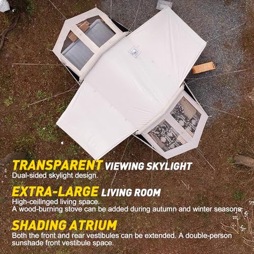 Carpa inflable para camping 4 personas, impermeable 4 estaciones miniatura 2