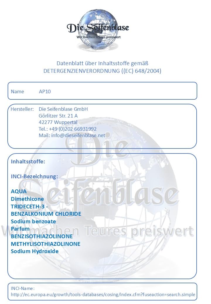 Die Seifenblase 10 Liter Cleanerist AP10 Cockpitpflege Cockpitreiniger Cockpitspray Kunststoffpflege