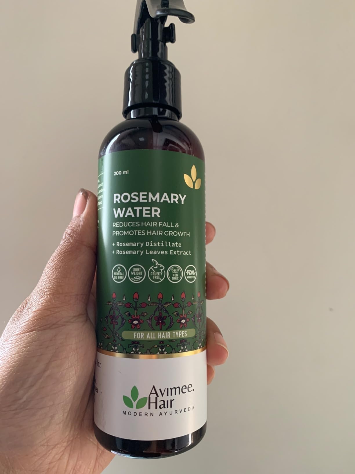 Avimee Herbal Rosemary Water For Hair Growth | Mist Spray For Fall