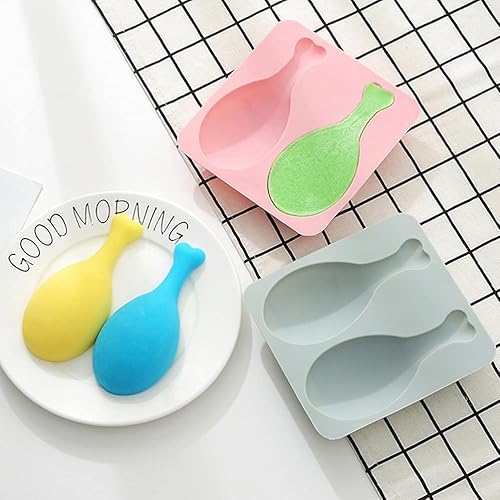 Miniatura 7 de DOITOOL Molde de silicona para tartas, diseño de pierna de pollo, herramienta para hornear para pastel de chocolate, galletas (rosa)