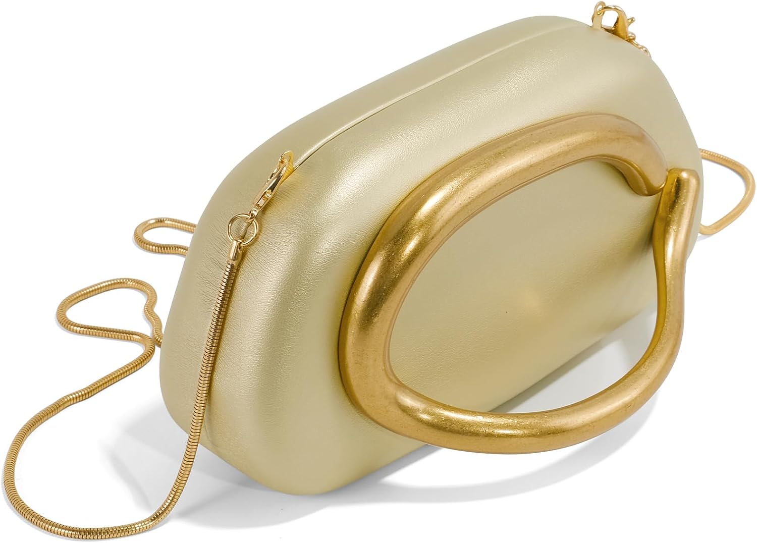 Clutch Purses for Women Formal, PU Leather/Marble Acrylic Evening Bags with Chain, Trendy Metal Handle Purses 2025 - Image 3