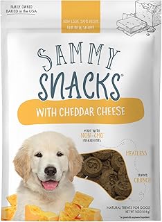 Sammy Snacks Cheddar Cheese Baked Dog Treats (16 oz) – Freshly-Baked, Vitamin C-Enriched Formula for Health & Vitality – Ideal for All Dog Breeds
