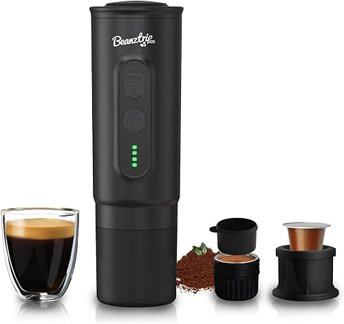 H02 PRO - Cafetera portátil para café, cafetera eléctrica para viajes, mini cafetera pequeña de 20 bar con autocalentamiento, máquina de café