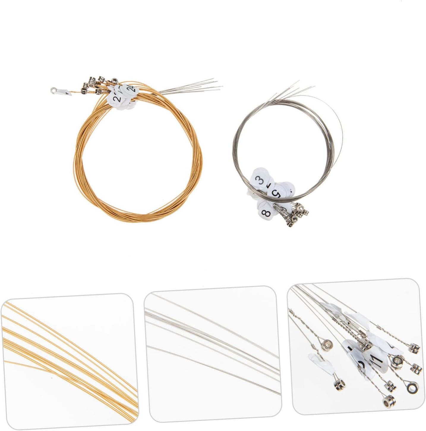 Abaodam 4sets Lyre Strings Full Strings Replacement for Lyre Accessories Music Supplies Steel Kit