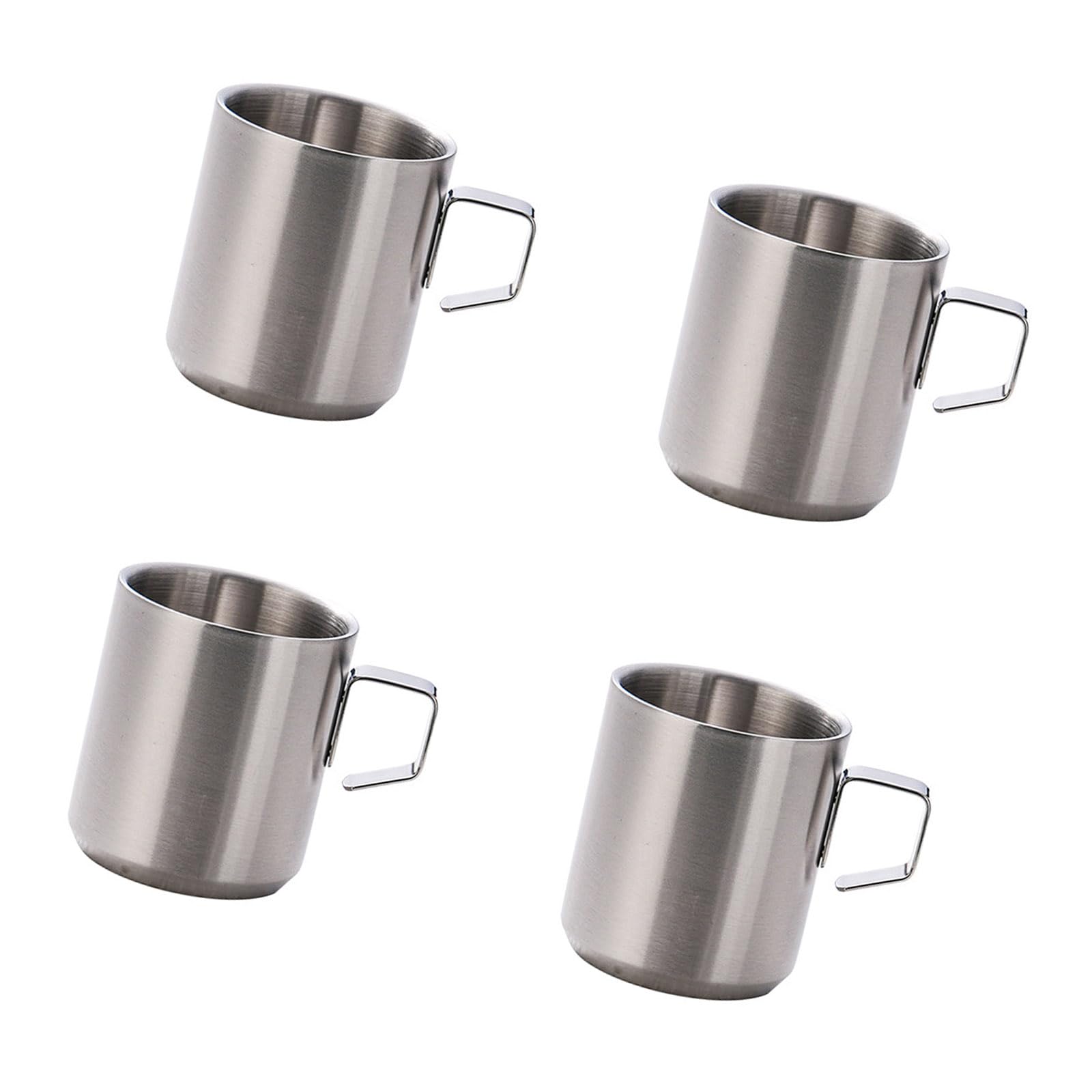 Ekoama Pack Of 4 Premium 304 Stainless Steel Coffee Mugs With Double Wall Insulation Drinkware For Hot And Cold Drink