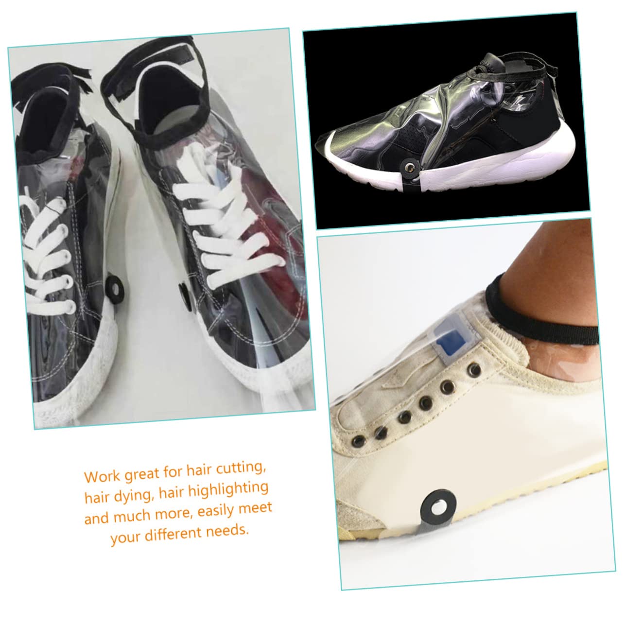 MERRYHAPY Hair Stylist Shoes Covers 2 Pairs Barber Cape Waterproof Washable Hair Cutting Shoes Cloak for Salon