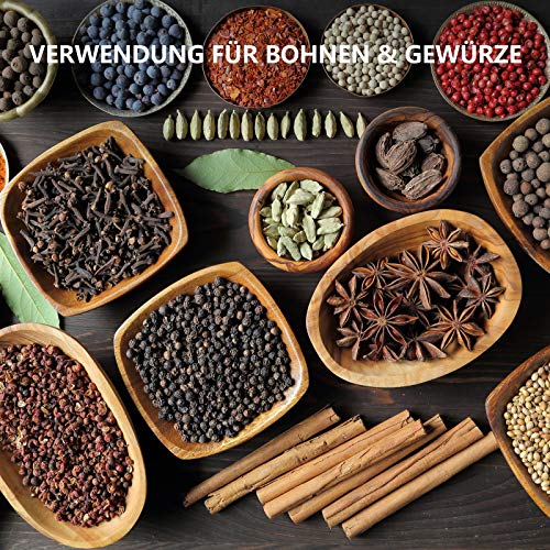 AVNICUD Kaffeemühle, Kaffeemühle Elektrisch, Gewürzmühle, 120g Fassungsvermögen Tragbare Elektrische Propellermühlen für… – Bild 6