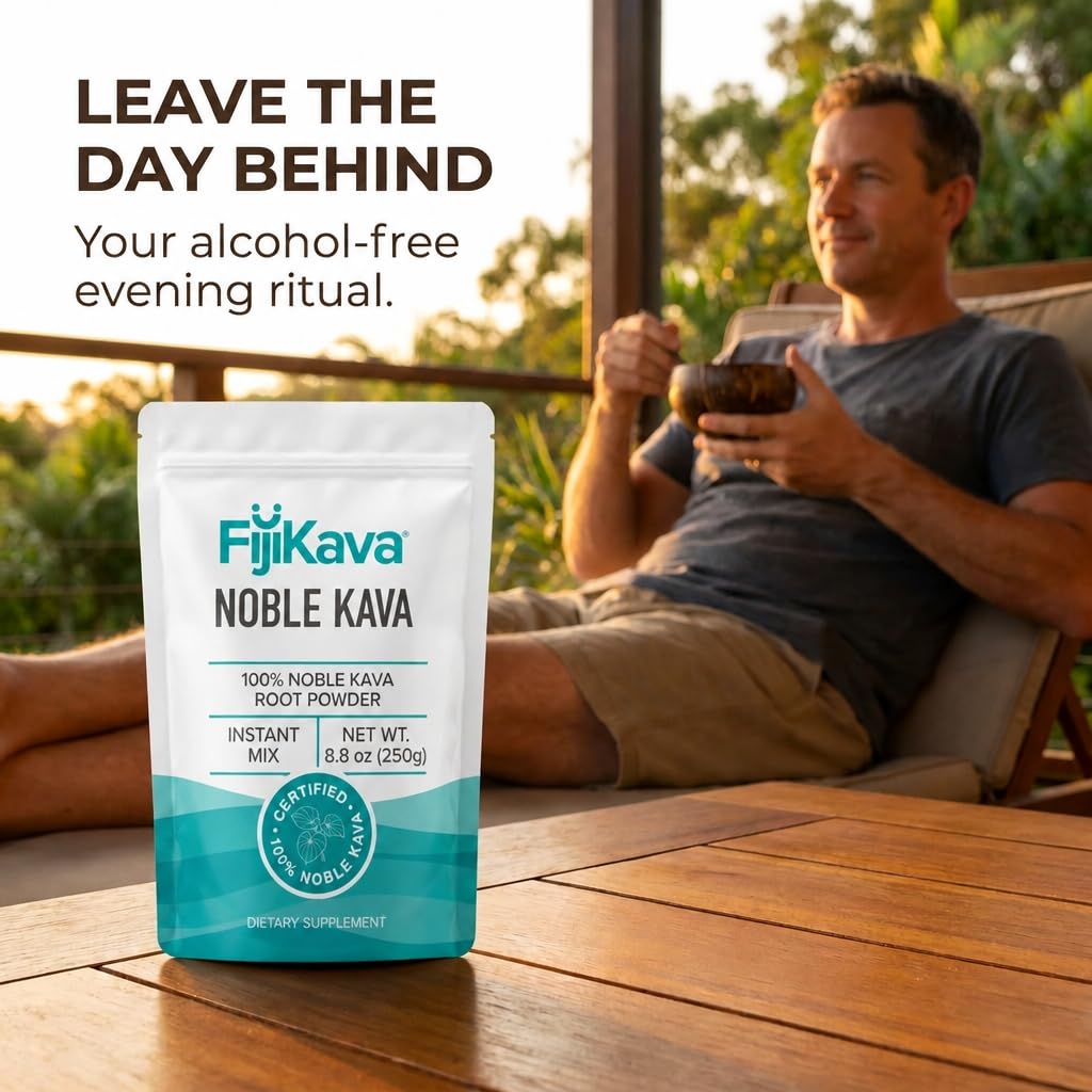 FijiKava Instant Kava Kava Powder 250g – Premium Kava Root Powder with High Kavalactone Content – Natural Relaxation Aid for Calmness, Stress Relief, and Sleep Support – Easy-to-Mix — Amazon image 6