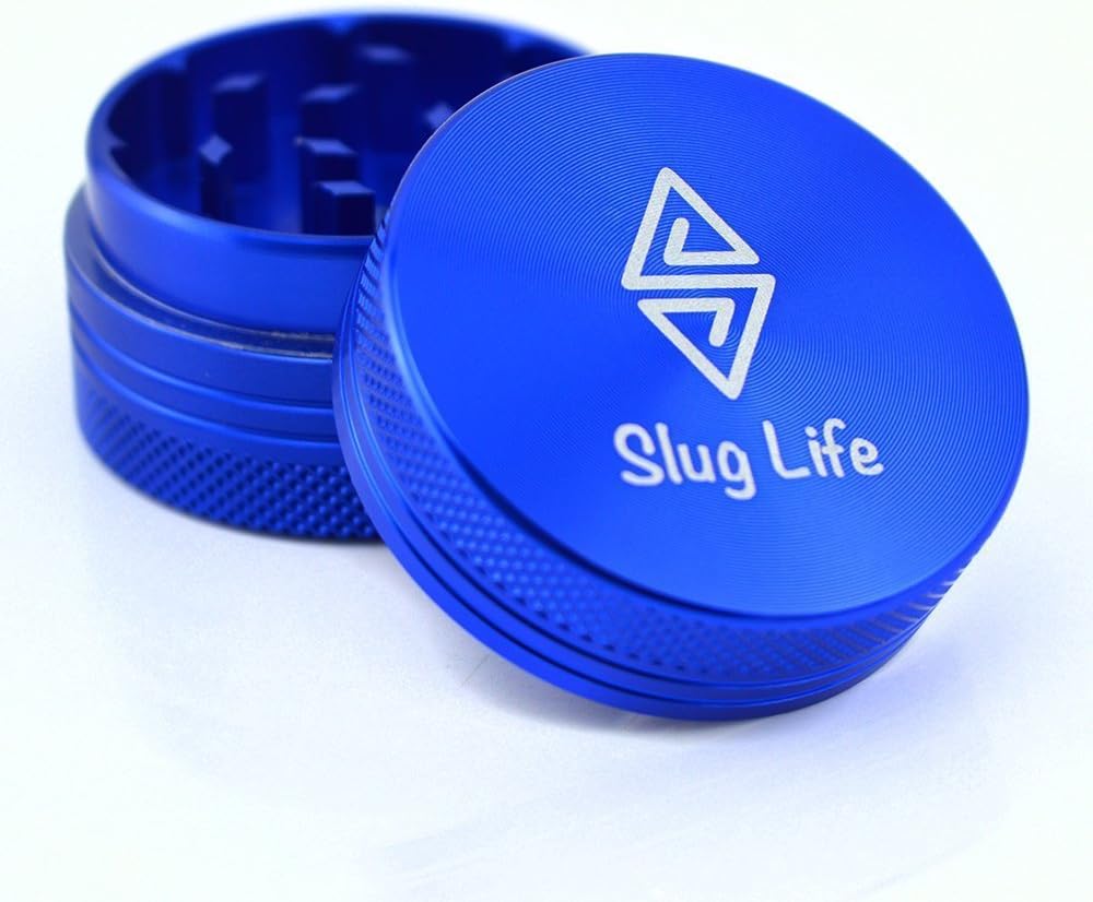 Slug Life Herb Grinder 2 Parts 1.5 Inch (Blue)