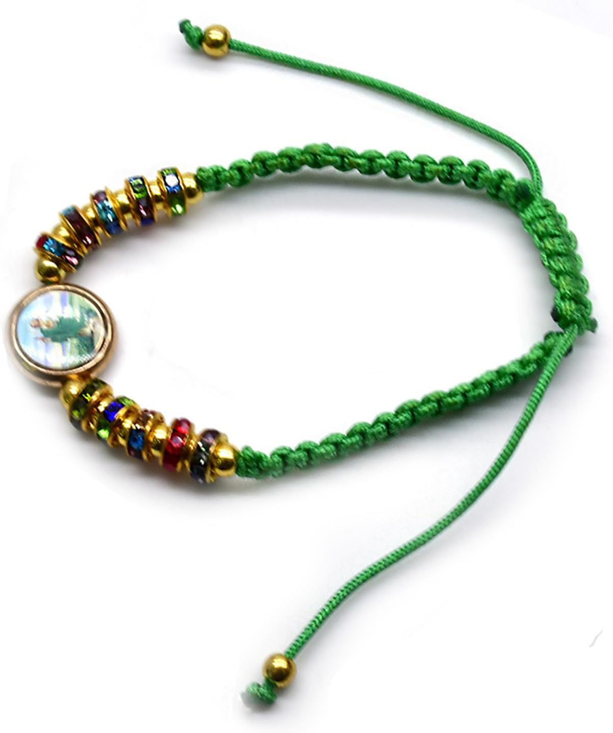 Catholic Rosary Handmade St Benedict Bracelet Adjustable Rosary Bracelet (Red) - Image 3