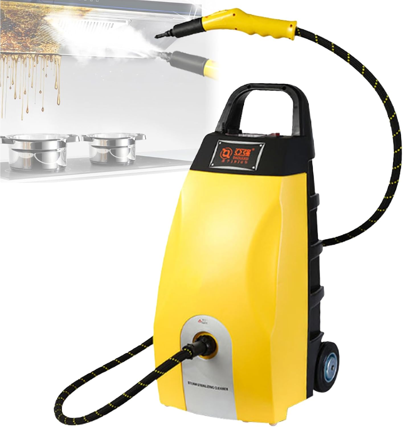 Portable Steamer Cleaning Machine, Multi-Purpose Steam Cleaner, 9 Accessories Included for Deep Cleaning Bathrooms, Kitchens, Cars and Indoor Surfaces, High Temp Steam Cleaners