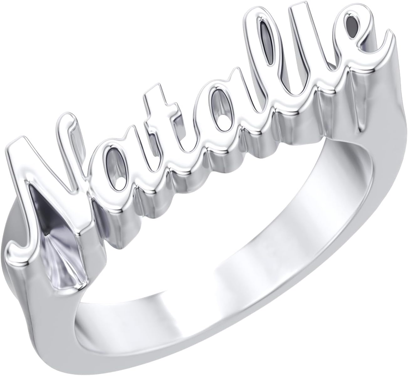 Custom Name Rings for Women, 18K Gold Plated Jewelry Personalized Birthday Gifts for Women