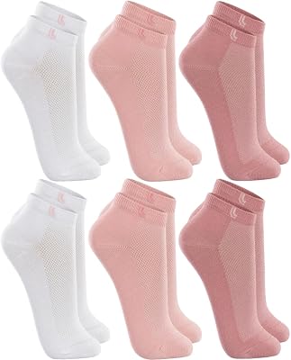LUPO Kit 3 Meia Cano Baixo Curto Esportiva Algodão Punho Soft Feminina Adulto, 1 Branco - 1 Bubble Gum - 1 Malva, M (37-40)