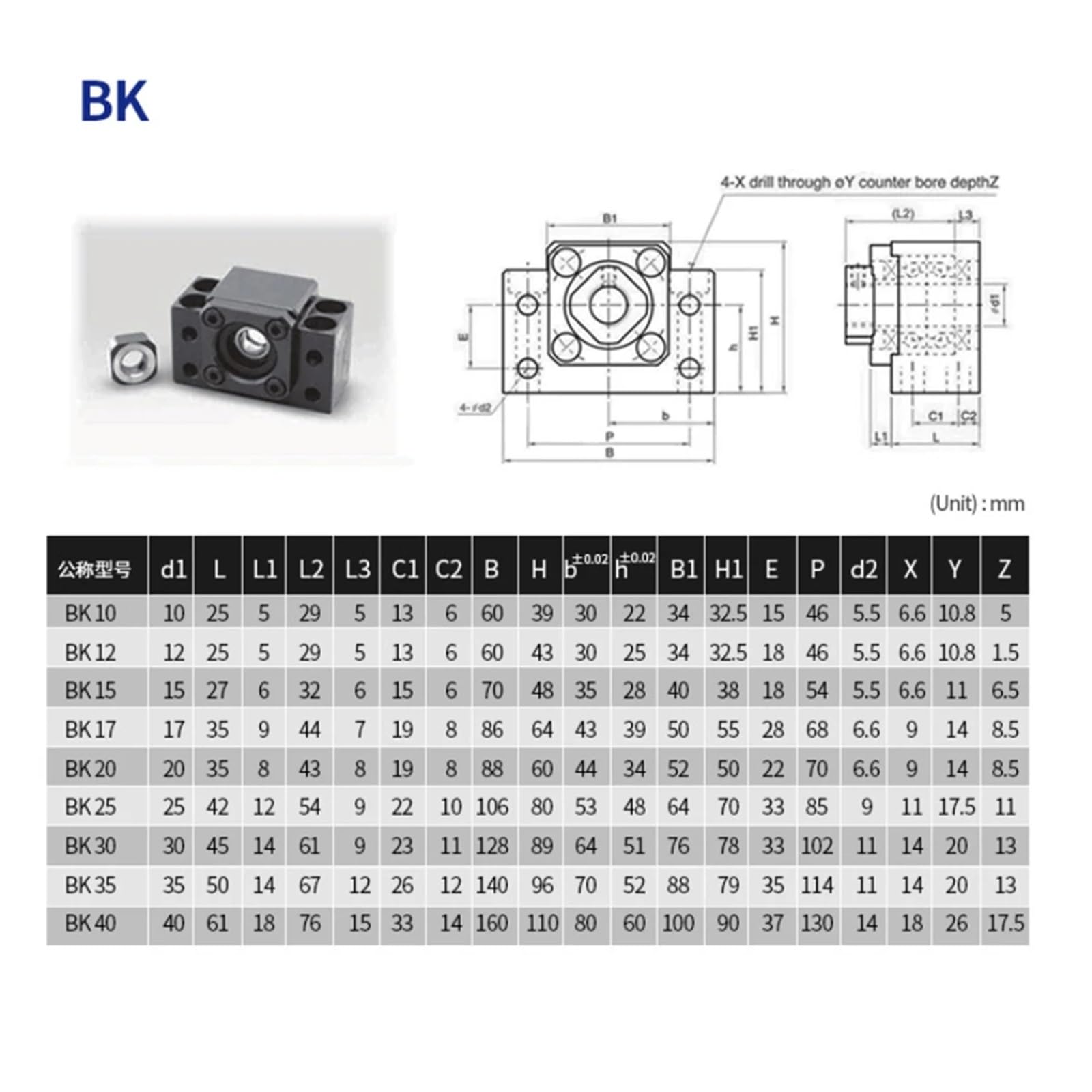 Supporto Terminale For Vite A Sfere Rullata BK BF EK EF FK FF 10 12 15 - Foto 6