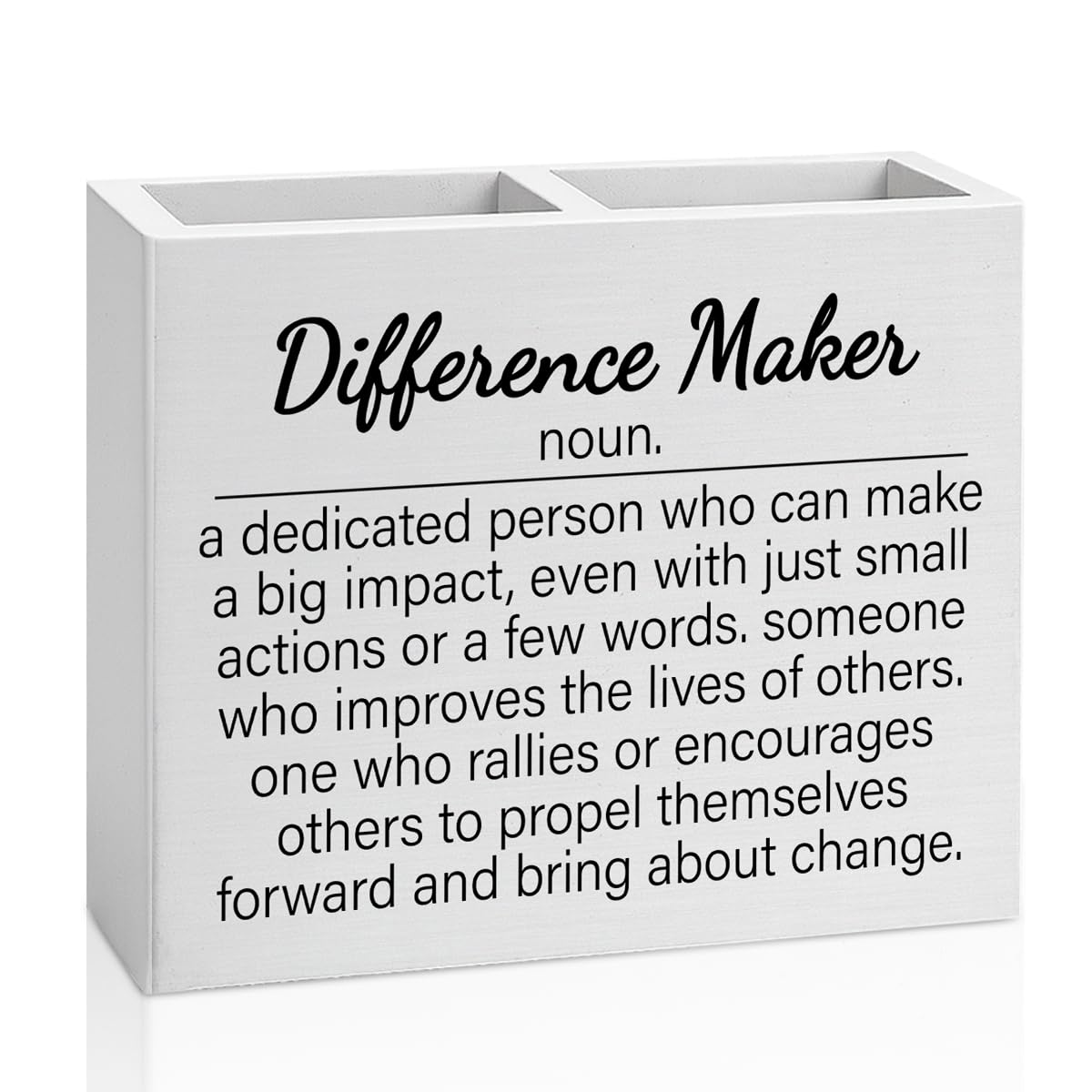 Difference Maker Bosses Day Regali per donne uomini manager divertente decorazione per ufficio per le donne portamatite in legno decorazioni per la festa del capo nazionale regali per leader risorse
