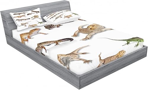 Miniatura 343 de Ambesonne Juego de sábanas bajeras y fundas de almohada occidentales, sombrero de vaquero con temática del salvaje oeste y cuerda de ganadería vieja