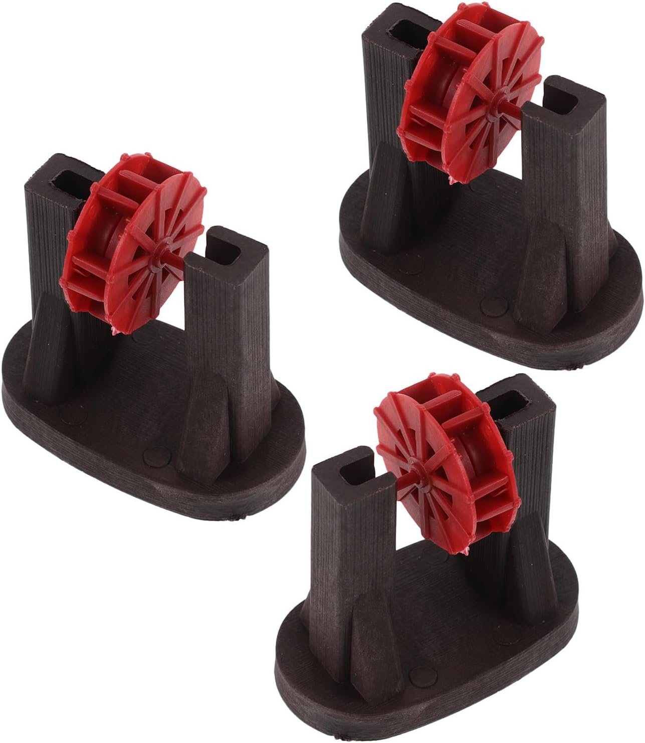 SHOWERORO Water Wheel Decor with Bracket Plastic Red 3pcs for Aquarium