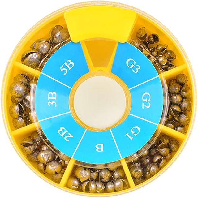 MCXMLQWEI Angling Fishing Split Shot 7 Way Dispenser Fishing Dispenser Weights 7 Division Split Shot for Fishing Lovers Suitable for Deep Water Fishing