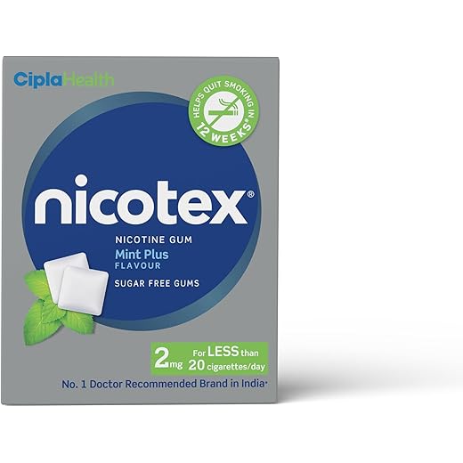 Nicotex Gums Mint Plus 2mg, 12 Gums