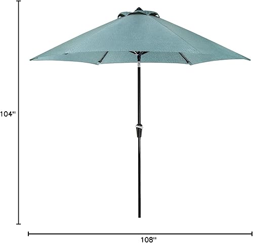 Miniatura 5 de Hanover Lavallette - Sombrilla para exteriores, toldo de PVC resistente a los rayos UV y a la intemperie, marco de aluminio duradero, manivela de
