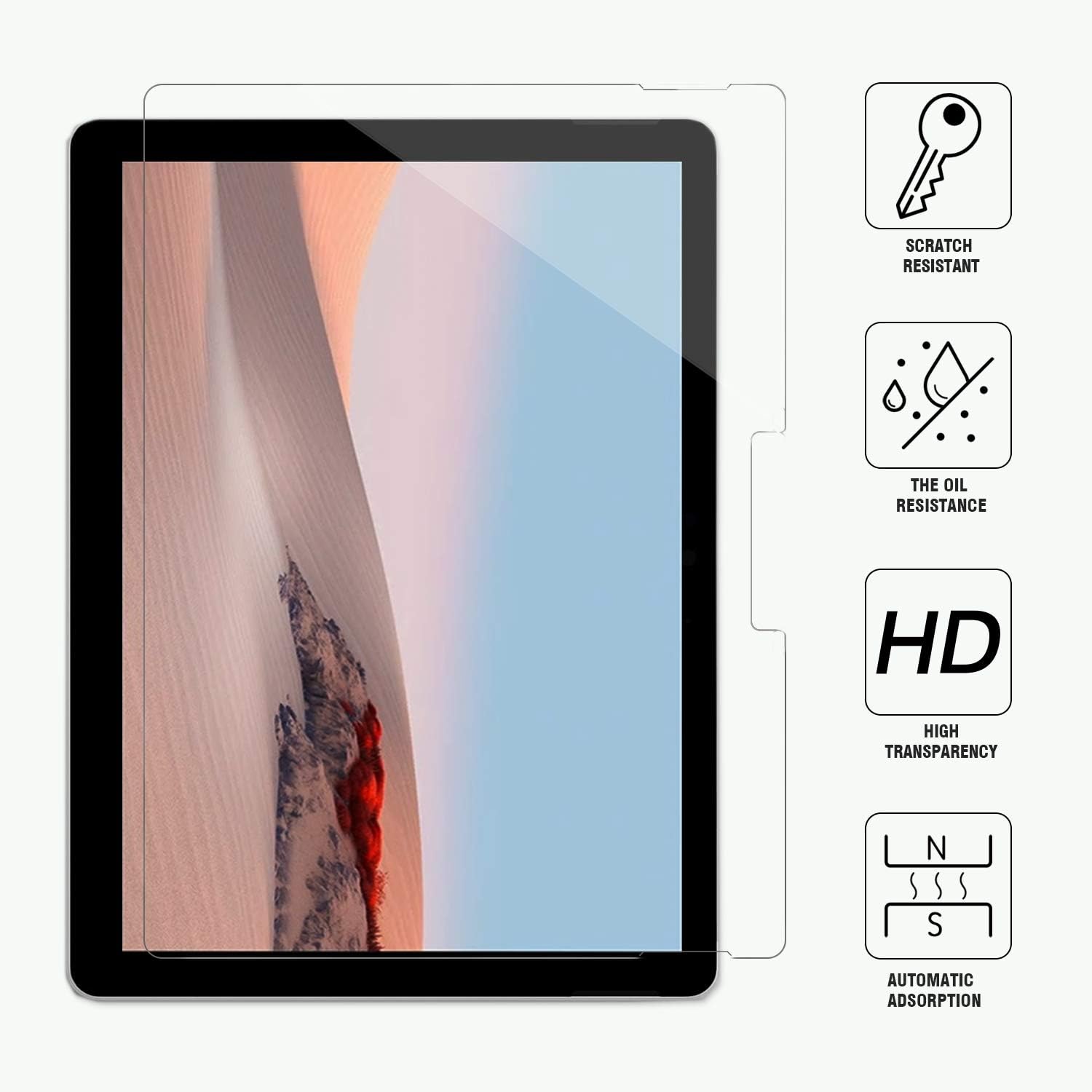 2-Pack Tempered Glass Screen Protector For Microsoft Surface Go (2018) – 9H Hardness, Anti-Scratch 11 thumbnail image