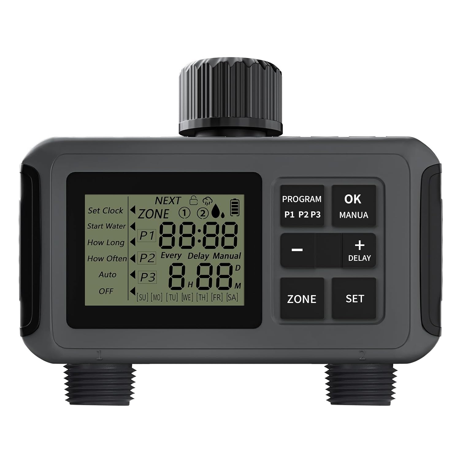 RCYAGO Sprinkler Timer with LCD display and control buttons