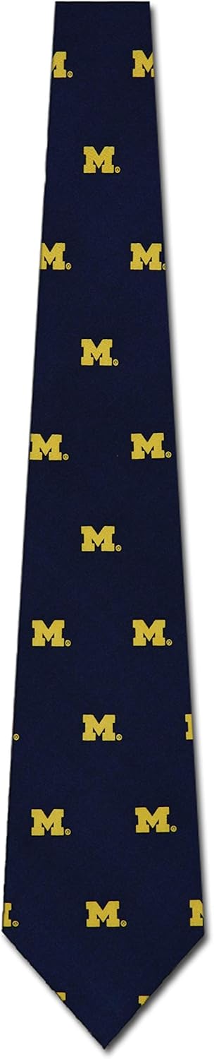 Eagles Wings Michigan Ties Mens College Wolverines Sports Necktie