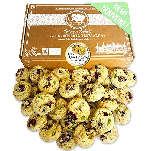 Mini Cookies Bio & Vegan Pistache aux Cerises Griottes, Fabrication Française et Artisanale. 300g Cover