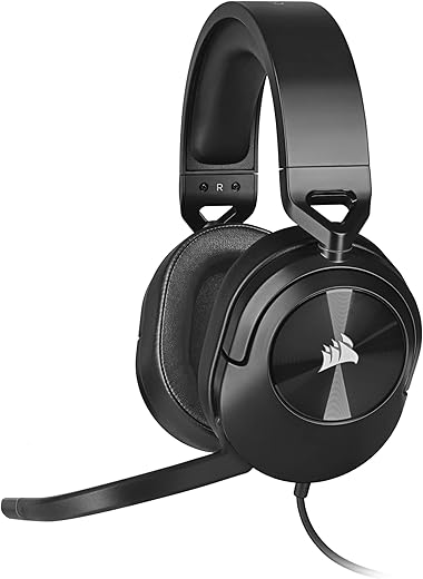 Corsair HS55 Stereo Gaming Wired On Ear Headset (Leatherette Memory Foam Ear Pads, Lightweight Construction, Omni-Directional Microphone,…