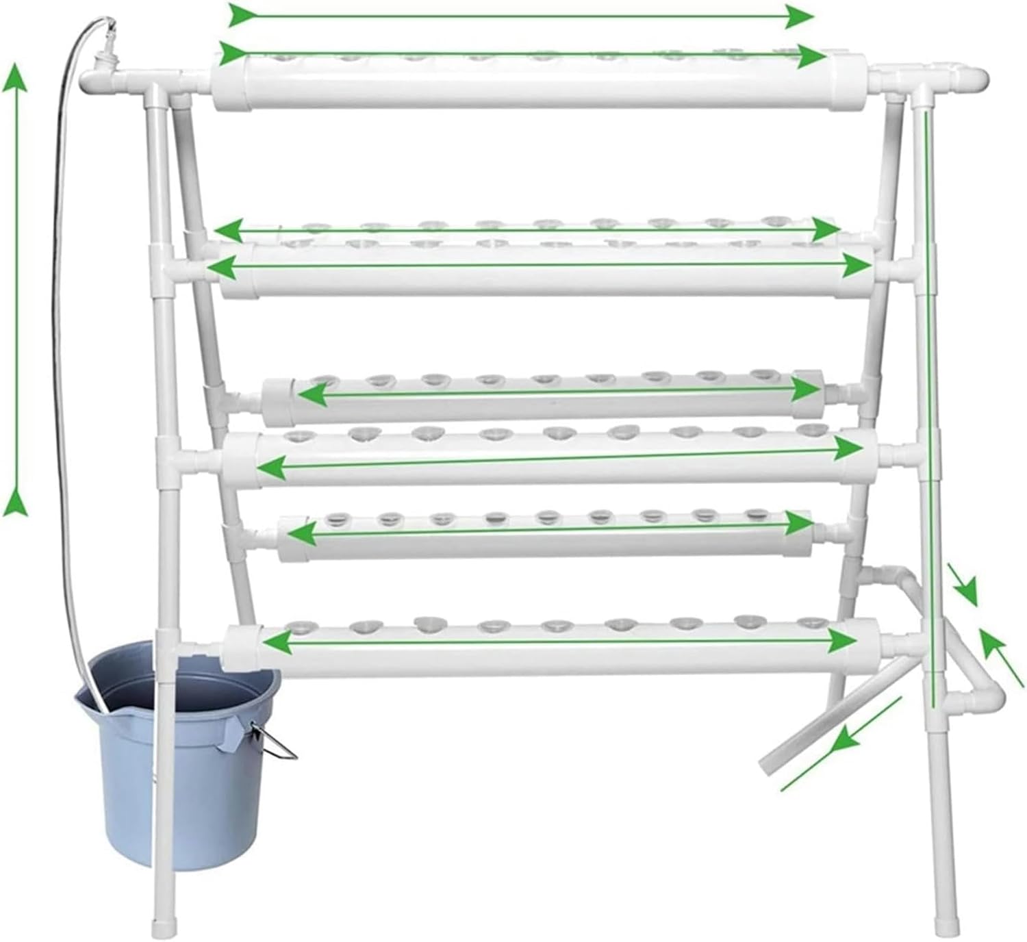 AMNOOL Hydroponic Tower Growing Sytem 72 Sites 8 Pipes Hydroponic Grow Kit Garden Planting Equipment Nft Soilless Balcony Indoor Greenhouse Tool Lettuce Strawberry Easy to Install and Ope