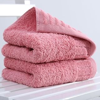 MEKPAM 2 Piezas De Toalla Suave Y Gruesa De Algodón Puro para Lavar La Cara, Suave, Absorbente, Sin Pelusa, Color Rosa