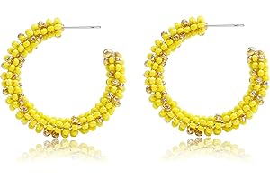 Beaded Valentine Earrings: Enchanting Hoops for a Touch of Love