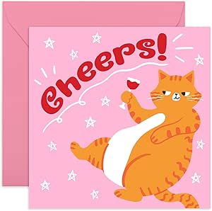 Funny Cat Cards, Cat Birthday Cards, Birthday Cards For Him Her, Cat