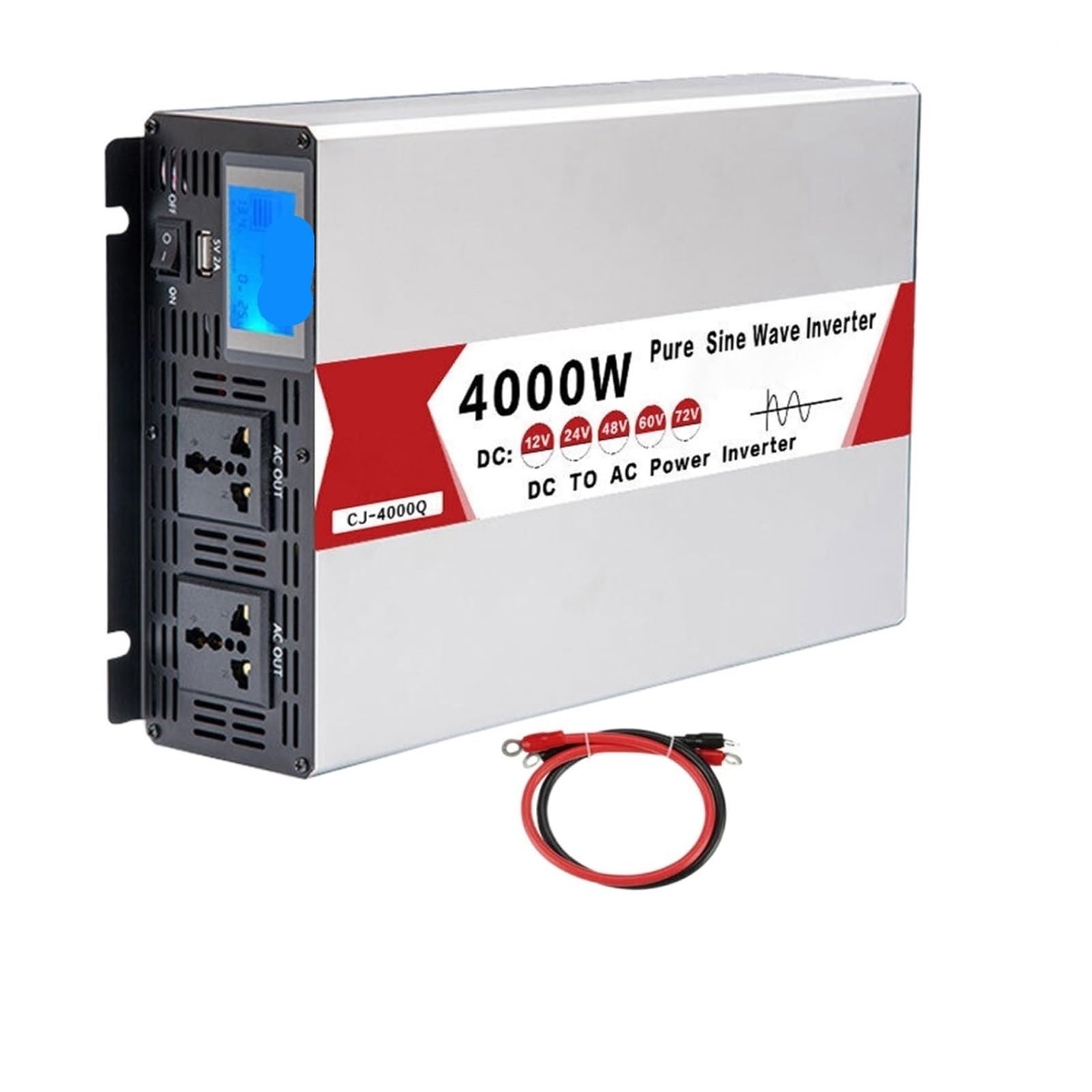 Falownik Falownik Prąd czystej fali 4000 W (wartość szczytowa) Transformator DC 12 V/24 V/48 V/60 V na przetwornicę sinusoidalną prądu przemiennego Samochód, gospodarstwo domowe Samochód(60V 4000W)