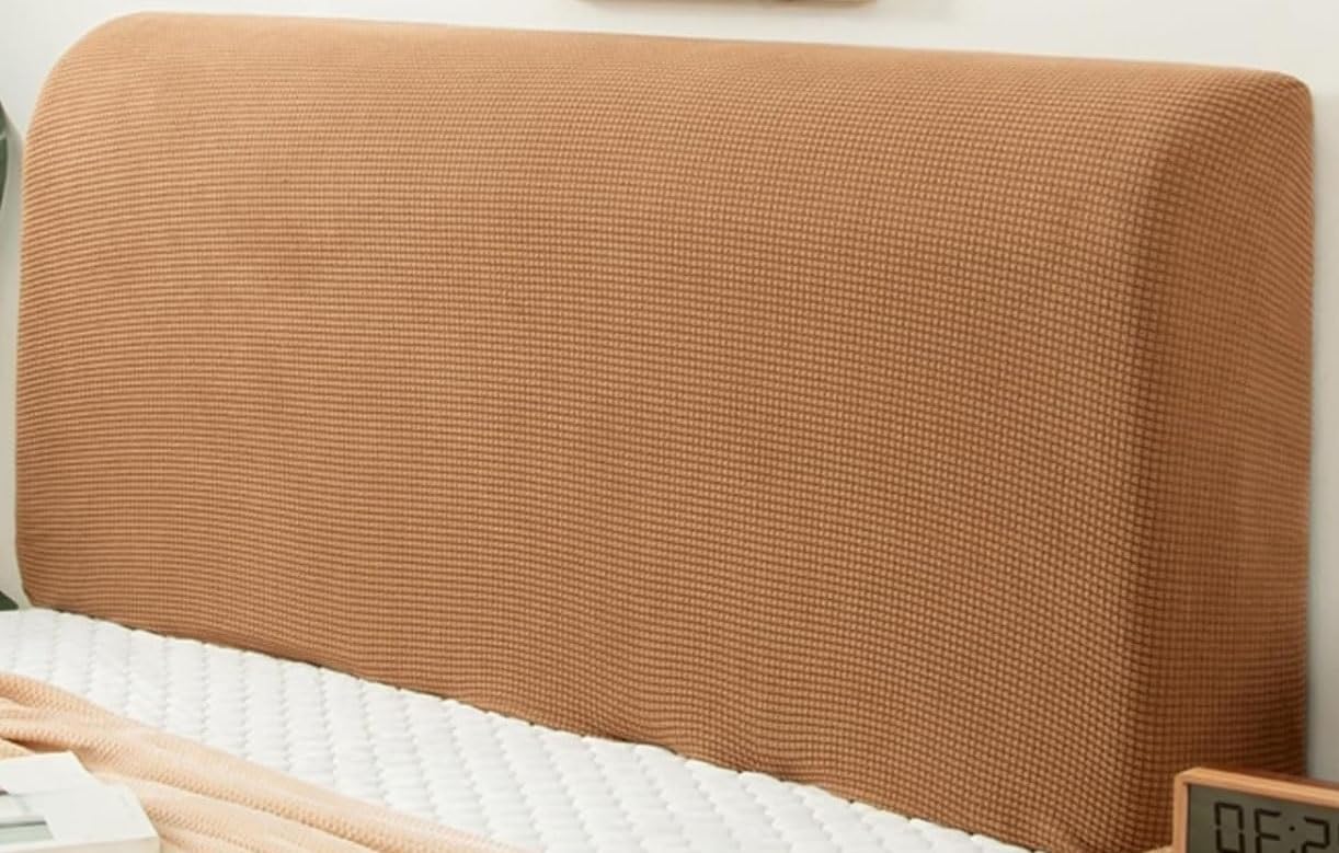 Rtsfkfs Camel Bedside Headboard Cover - High Stretch Velvet Dustproof Bed Headboards Slipcover - Modern Elastic Bedspread - For Single, Double, King Beds - Head Back Protector (Color: Size: 130Cm/51In)