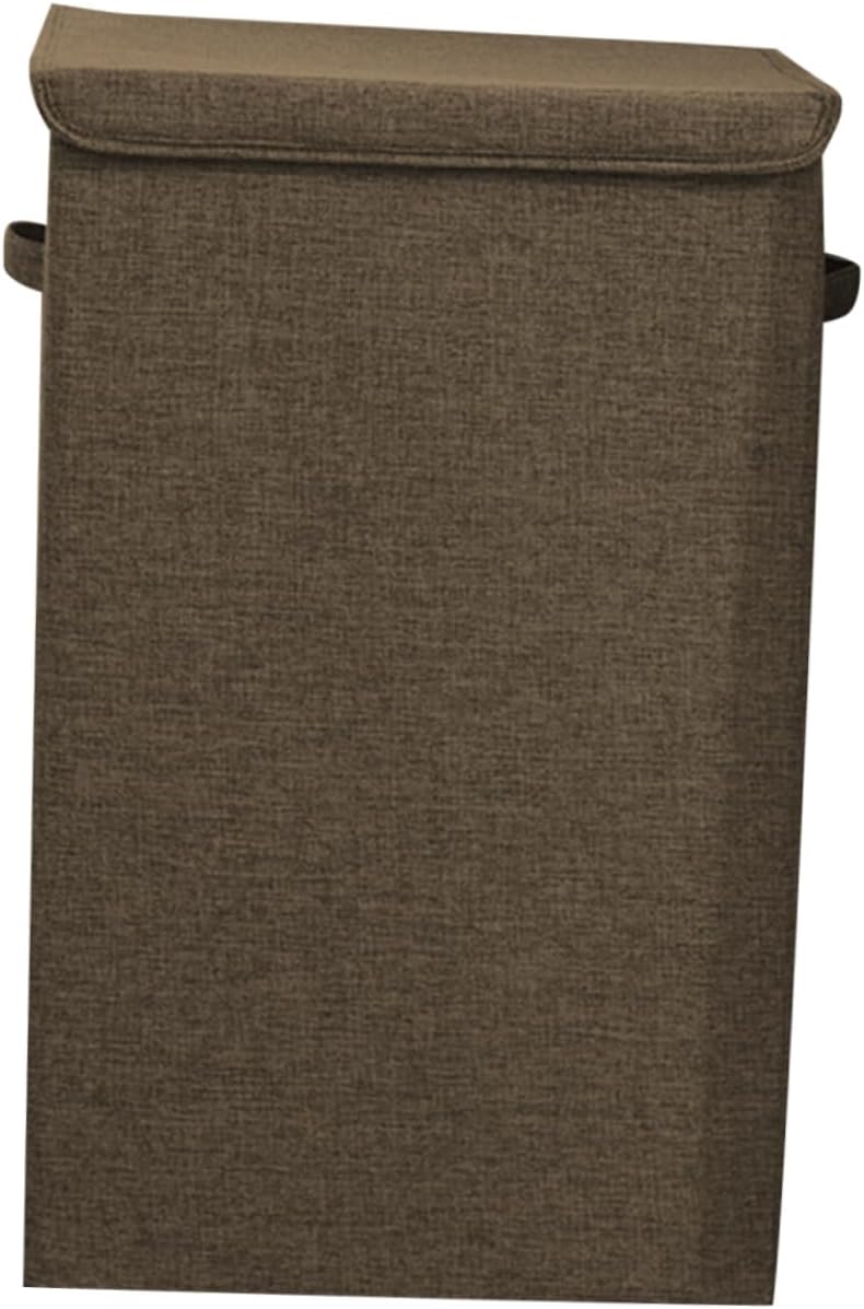 Large Laundry Hamper Cotton Linen Dirty Clothes Basket with Handle Portable Multifunction Storage Bin for Bedroom Bathroom Small Spaces and Compact Design