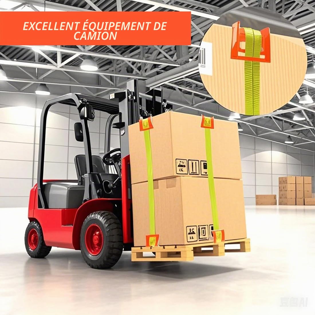 Protecteur de Sangle d'Arrimage - Lot de 10 - Cornière de Protection en Plastique Robuste pour Camion, Transport de Marchandises et Palettes - Protection Anti-Abrasion