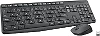Logitech MK235 Wireless Keyboard & Mouse Combo: Full-Size Layout, 3-Year Battery, Spill-Resistant, Plug & Play for PC Laptop Windows