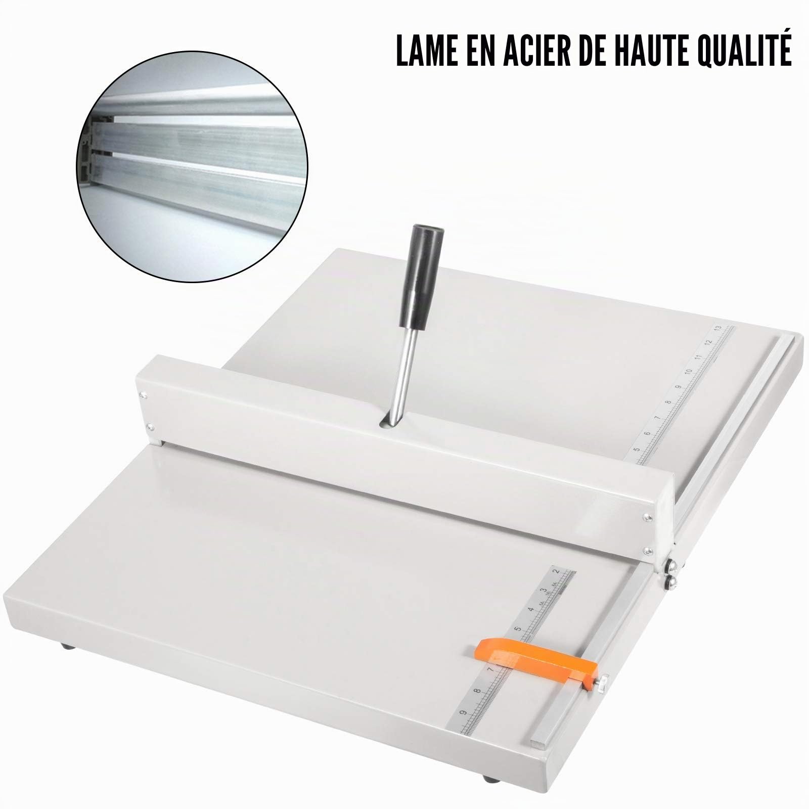 VEVOR Machine Plieuse Manuelle, Plieuses à Papier 48 cm Avec Backstop Magnétique A3, Plissage Manuel en Fer et Aluminium, Poignée à Économie de Main-d'œuvre Échelle Précise pour Dossier Carte