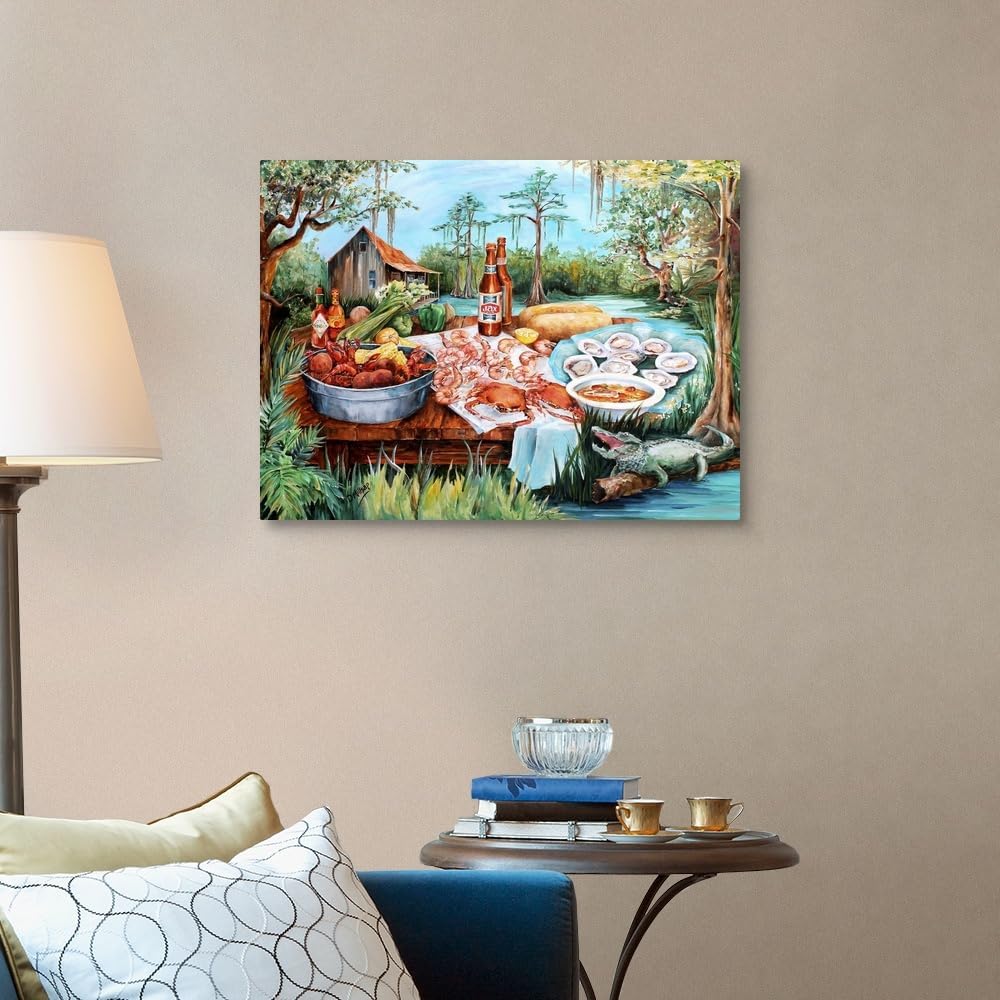 CANVAS ON DEMAND Cajun Cooking Canvas Wall Art Print by Diane Millsap, Home Decor, Artwork,32" x24in