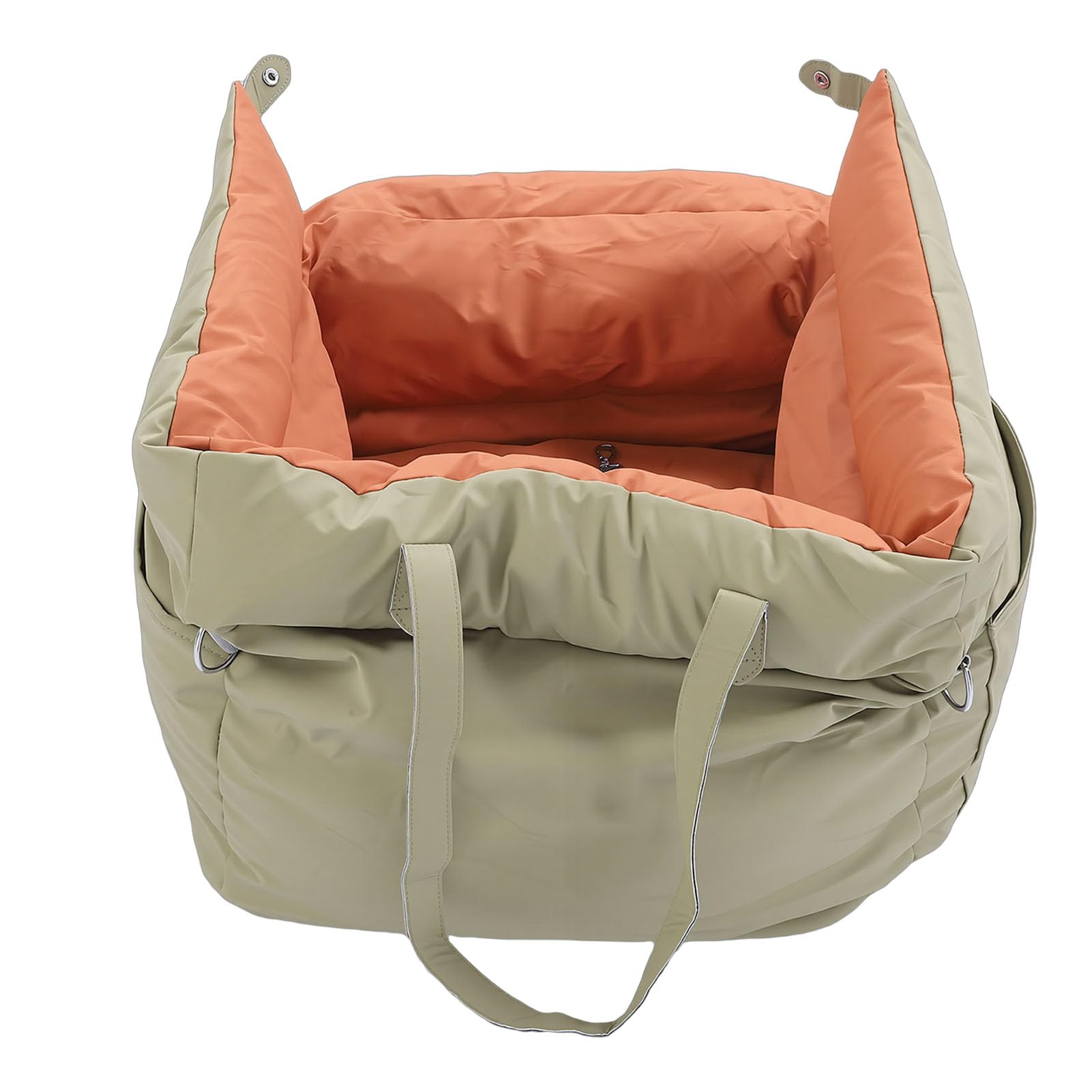 Focket Asiento de Coche para Perros, Cinturón de Seguridad Portátil Plegable Impermeable Antisuciedad para Coche, Funda de Asiento de Lavable Desmontable con Cinturón de Seguridad para Perros Gatos