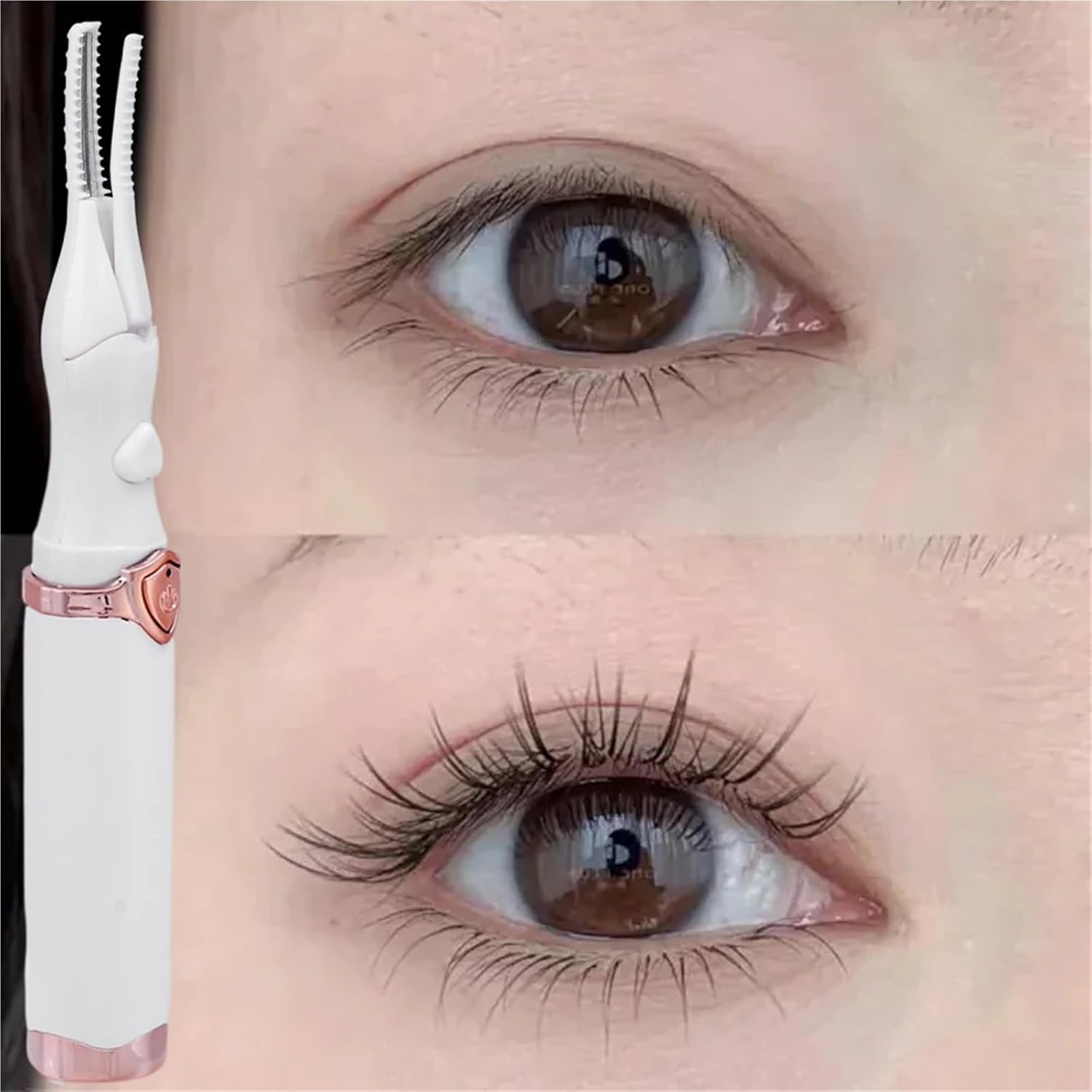 Electric Eyelash Curler Quick Heating Professional Electric Eyelashes Clip Natural USB Rechargeable Eyelashes Curling(01)