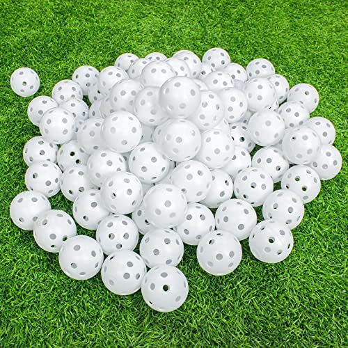 kahuayi Practice Golf Balls 100 Pack Airflow Hollow Plastic Golf Balls Practice Trainingor Driving...