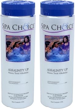 SpaChoice 2-Pounds 2-Pack Premium Alkalinity Up, Alkalinity Increaser for Hot Tub, 100% Sodium Bicarbonate, Made in USA