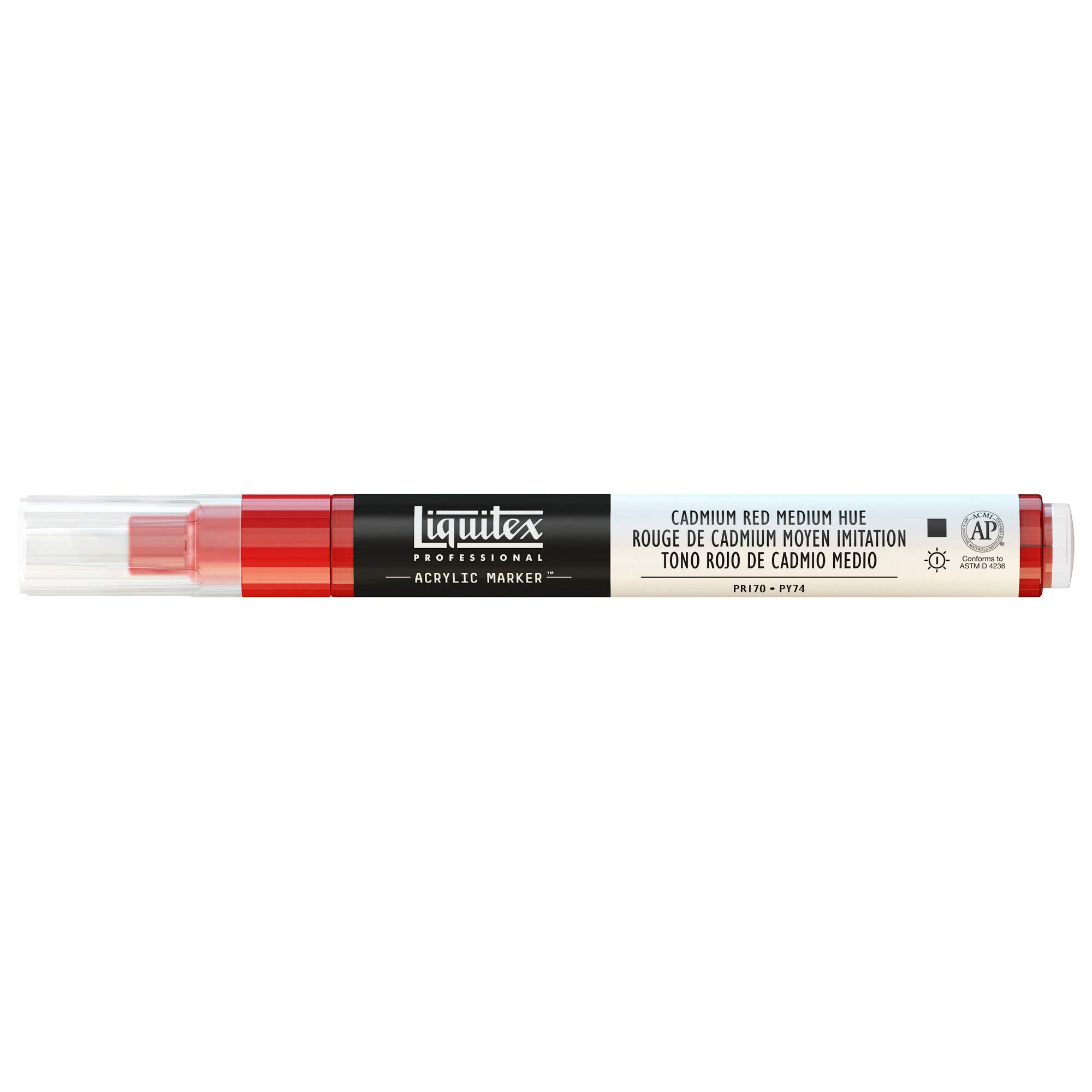Liquitex 4620151 2-4 mm Fine Nib Paint Marker - Cadmium Red Medium Hue