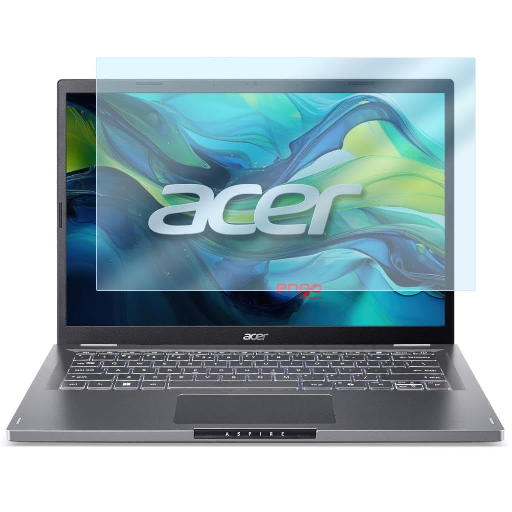 Engo Acer Aspire 14 Ai 14 İnç İle Uyumlu Ekran Koruyucu Notebook, 9h Temperli Kırılmaz Esnek Nano Cam, Çizilmeye Ve Darbeye Dayanıklı Laptop Koruma, Hd Şeffaf